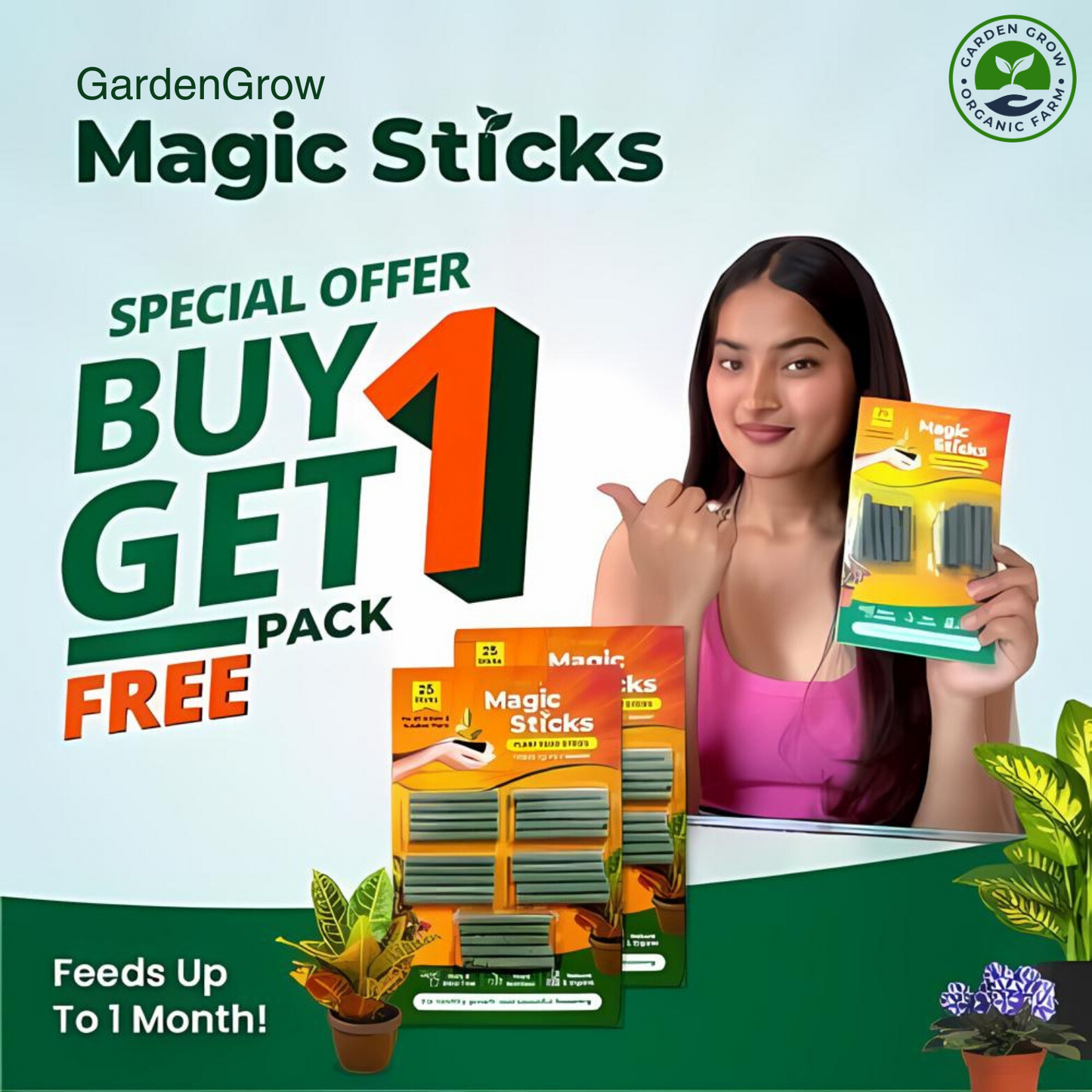 Magic Plant Grow Fertilizer Sticks - Buy 1 Get 1 Free